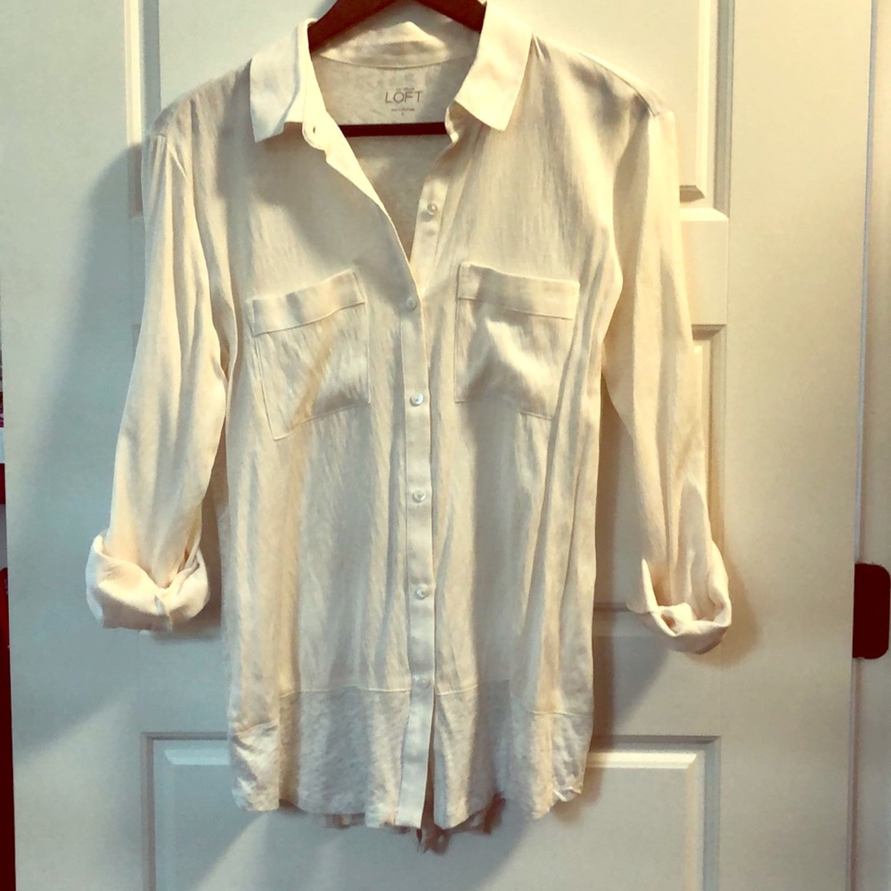 White/cream blouse - LOFT